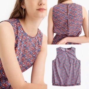 J Crew Sleeveless Blouse Liberty Floral Betsy Ann